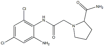 1-{[(2-amino-4,6-dichlorophenyl)carbamoyl]methyl}pyrrolidine-2-carboxamide Structure