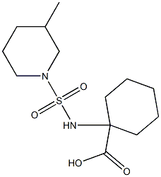 1-{[(3-methylpiperidine-1-)sulfonyl]amino}cyclohexane-1-carboxylic acid 구조식 이미지