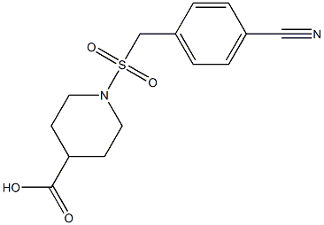 1-{[(4-cyanophenyl)methane]sulfonyl}piperidine-4-carboxylic acid 구조식 이미지