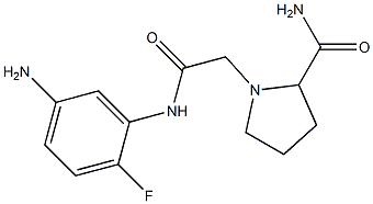 1-{[(5-amino-2-fluorophenyl)carbamoyl]methyl}pyrrolidine-2-carboxamide 구조식 이미지