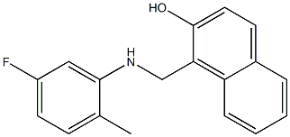 1-{[(5-fluoro-2-methylphenyl)amino]methyl}naphthalen-2-ol 구조식 이미지