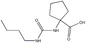 1-{[(butylamino)carbonyl]amino}cyclopentanecarboxylic acid 구조식 이미지