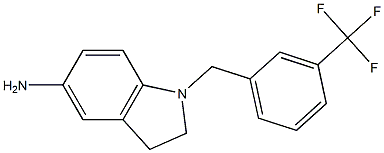 1-{[3-(trifluoromethyl)phenyl]methyl}-2,3-dihydro-1H-indol-5-amine Structure