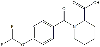 1-{[4-(difluoromethoxy)phenyl]carbonyl}piperidine-2-carboxylic acid 구조식 이미지