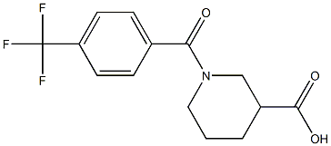 1-{[4-(trifluoromethyl)phenyl]carbonyl}piperidine-3-carboxylic acid Structure