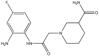 1-{2-[(2-amino-4-fluorophenyl)amino]-2-oxoethyl}piperidine-3-carboxamide Structure