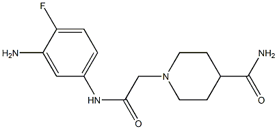 1-{2-[(3-amino-4-fluorophenyl)amino]-2-oxoethyl}piperidine-4-carboxamide 구조식 이미지