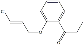 1-{2-[(3-chloroprop-2-en-1-yl)oxy]phenyl}propan-1-one 구조식 이미지