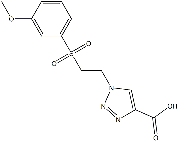 1-{2-[(3-methoxybenzene)sulfonyl]ethyl}-1H-1,2,3-triazole-4-carboxylic acid 구조식 이미지