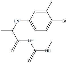 1-{2-[(4-bromo-3-methylphenyl)amino]propanoyl}-3-methylurea 구조식 이미지