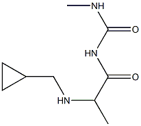 1-{2-[(cyclopropylmethyl)amino]propanoyl}-3-methylurea Structure