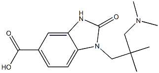 1-{2-[(dimethylamino)methyl]-2-methylpropyl}-2-oxo-2,3-dihydro-1H-1,3-benzodiazole-5-carboxylic acid 구조식 이미지