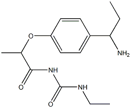 1-{2-[4-(1-aminopropyl)phenoxy]propanoyl}-3-ethylurea Structure
