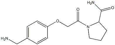 1-{2-[4-(aminomethyl)phenoxy]acetyl}pyrrolidine-2-carboxamide 구조식 이미지