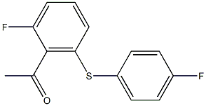 1-{2-fluoro-6-[(4-fluorophenyl)sulfanyl]phenyl}ethan-1-one Structure