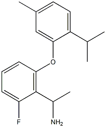 1-{2-fluoro-6-[5-methyl-2-(propan-2-yl)phenoxy]phenyl}ethan-1-amine Structure