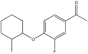 1-{3-fluoro-4-[(2-methylcyclohexyl)oxy]phenyl}ethan-1-one Structure