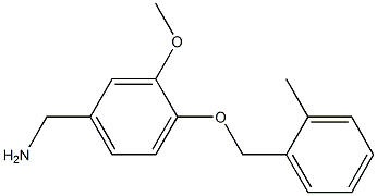 1-{3-methoxy-4-[(2-methylbenzyl)oxy]phenyl}methanamine 구조식 이미지