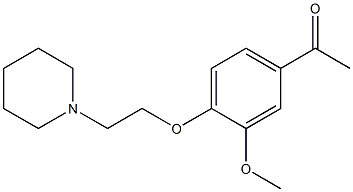 1-{3-methoxy-4-[2-(piperidin-1-yl)ethoxy]phenyl}ethan-1-one 구조식 이미지