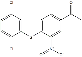 1-{4-[(2,5-dichlorophenyl)sulfanyl]-3-nitrophenyl}ethan-1-one 구조식 이미지
