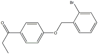 1-{4-[(2-bromophenyl)methoxy]phenyl}propan-1-one 구조식 이미지