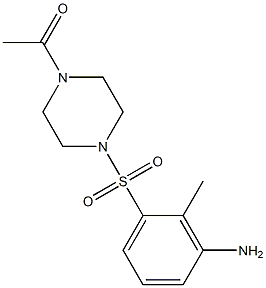 1-{4-[(3-amino-2-methylbenzene)sulfonyl]piperazin-1-yl}ethan-1-one 구조식 이미지