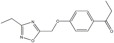 1-{4-[(3-ethyl-1,2,4-oxadiazol-5-yl)methoxy]phenyl}propan-1-one 구조식 이미지