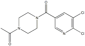 1-{4-[(5,6-dichloropyridin-3-yl)carbonyl]piperazin-1-yl}ethan-1-one Structure