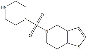 1-{4H,5H,6H,7H-thieno[3,2-c]pyridine-5-sulfonyl}piperazine Structure