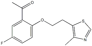 1-{5-fluoro-2-[2-(4-methyl-1,3-thiazol-5-yl)ethoxy]phenyl}ethan-1-one 구조식 이미지