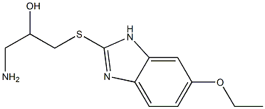 1-amino-3-[(6-ethoxy-1H-1,3-benzodiazol-2-yl)sulfanyl]propan-2-ol 구조식 이미지