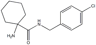 1-amino-N-[(4-chlorophenyl)methyl]cyclohexane-1-carboxamide 구조식 이미지