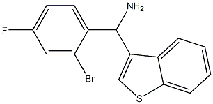 1-benzothiophen-3-yl(2-bromo-4-fluorophenyl)methanamine Structure