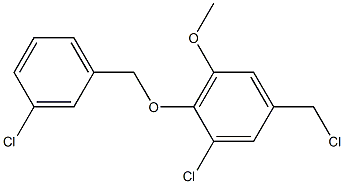 1-chloro-5-(chloromethyl)-2-[(3-chlorophenyl)methoxy]-3-methoxybenzene 구조식 이미지