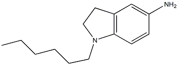 1-hexyl-2,3-dihydro-1H-indol-5-amine 구조식 이미지