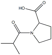 1-isobutyrylpyrrolidine-2-carboxylic acid 구조식 이미지