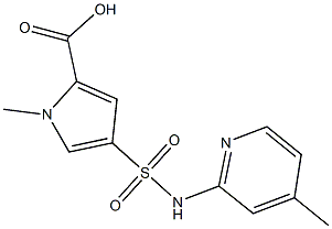 1-methyl-4-[(4-methylpyridin-2-yl)sulfamoyl]-1H-pyrrole-2-carboxylic acid 구조식 이미지