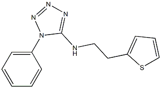 1-phenyl-N-[2-(thiophen-2-yl)ethyl]-1H-1,2,3,4-tetrazol-5-amine 구조식 이미지