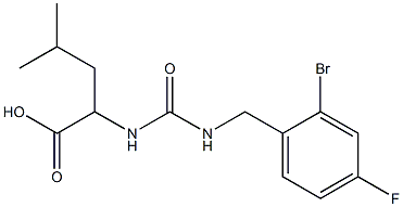 2-({[(2-bromo-4-fluorophenyl)methyl]carbamoyl}amino)-4-methylpentanoic acid Structure
