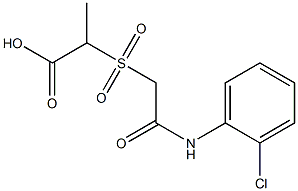 2-({[(2-chlorophenyl)carbamoyl]methane}sulfonyl)propanoic acid Structure