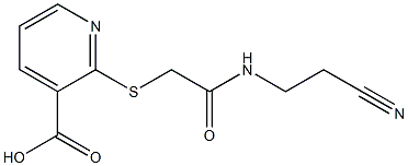 2-({[(2-cyanoethyl)carbamoyl]methyl}sulfanyl)pyridine-3-carboxylic acid Structure
