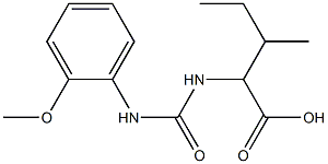 2-({[(2-methoxyphenyl)amino]carbonyl}amino)-3-methylpentanoic acid 구조식 이미지