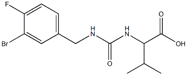 2-({[(3-bromo-4-fluorophenyl)methyl]carbamoyl}amino)-3-methylbutanoic acid Structure