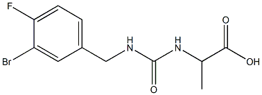 2-({[(3-bromo-4-fluorophenyl)methyl]carbamoyl}amino)propanoic acid 구조식 이미지