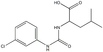 2-({[(3-chlorophenyl)amino]carbonyl}amino)-4-methylpentanoic acid 구조식 이미지