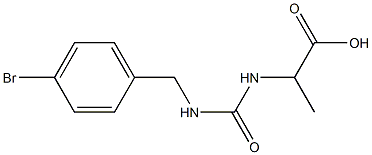 2-({[(4-bromophenyl)methyl]carbamoyl}amino)propanoic acid Structure