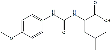 2-({[(4-methoxyphenyl)amino]carbonyl}amino)-4-methylpentanoic acid Structure
