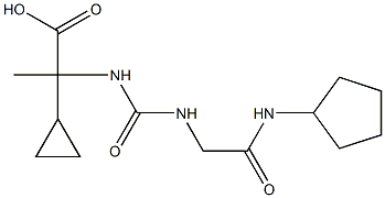 2-({[(cyclopentylcarbamoyl)methyl]carbamoyl}amino)-2-cyclopropylpropanoic acid Structure