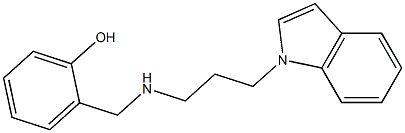 2-({[3-(1H-indol-1-yl)propyl]amino}methyl)phenol 구조식 이미지