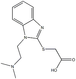 2-({1-[2-(dimethylamino)ethyl]-1H-1,3-benzodiazol-2-yl}sulfanyl)acetic acid 구조식 이미지